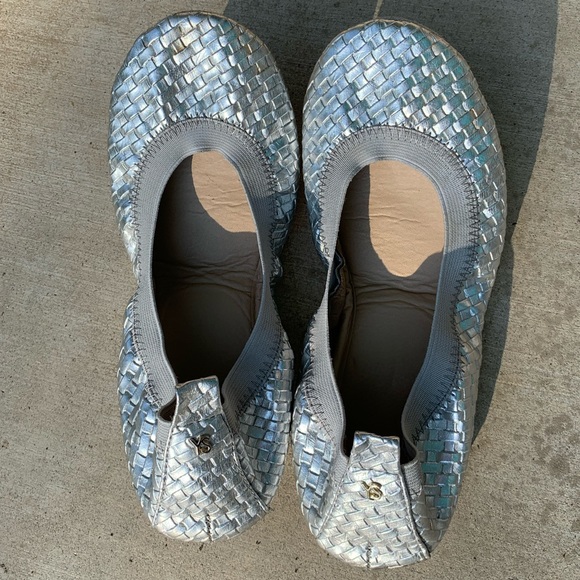 Yosi Samra Silver Ballet Flats size 7